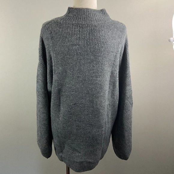 NWT RACHEL BY RACHEL ROY Grey Turtle Neck Sweater With Balloon Sleeves‎ (1X) - Picture 4 of 8